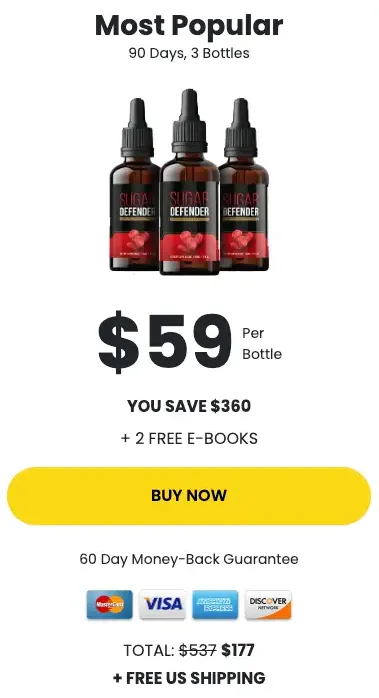 Sugar Defender Buy 3 Bottles