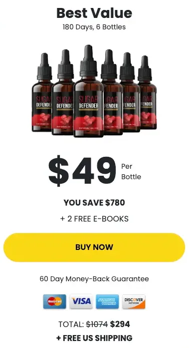 Sugar Defender Buy 6 Bottles